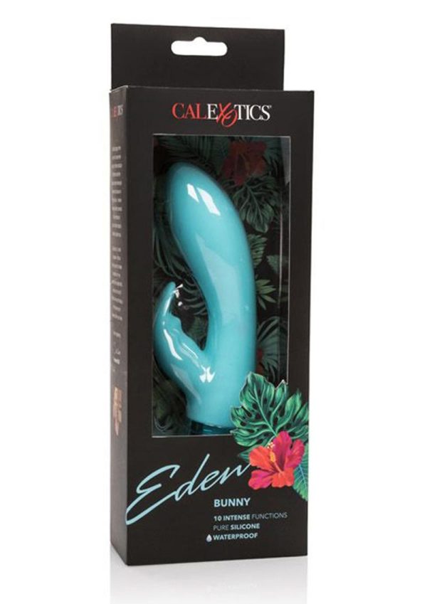 Eden Bunny Silicone Rabbit Vibrator Waterproof Blue - Image 2