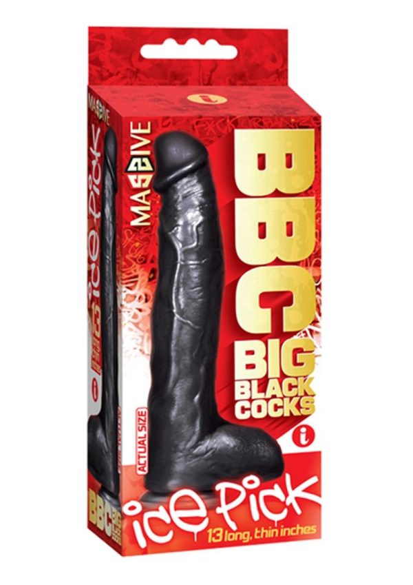 Falcon BBG Big Black Cocks Ice Pick Realistic Dildo 13 Inch Thin - Image 2