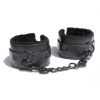 Sex and Mischief Shadow Fur Handcuffs - Black