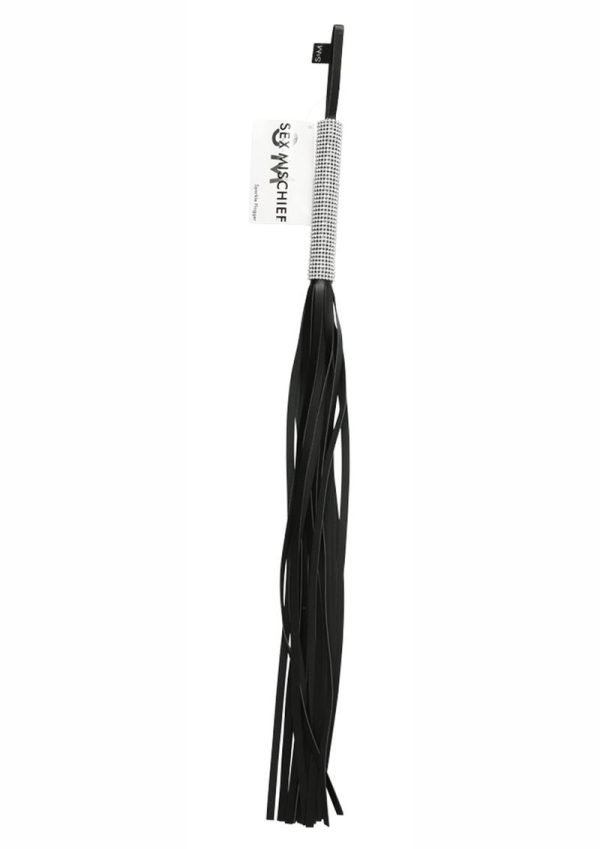 Sex And Mischief Sparkle Flogger Black 31 Inch - Image 2