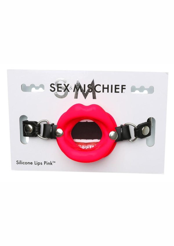 Sex And Mischief Silicone Lips Open Mouth Gag Red - Image 2