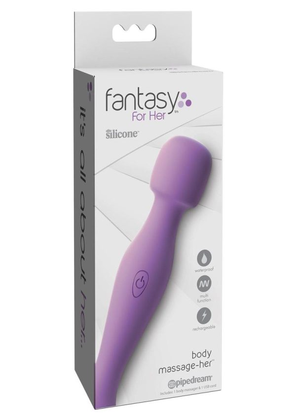 Fantasy For Her Silicone Body Massage Her Rechargeable Waterproof Purple 6.25 Inch - Image 2
