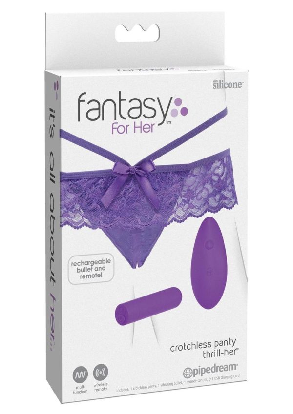Fantasy Fore Her Thrill Her Crotchless Panty Purple - Image 2