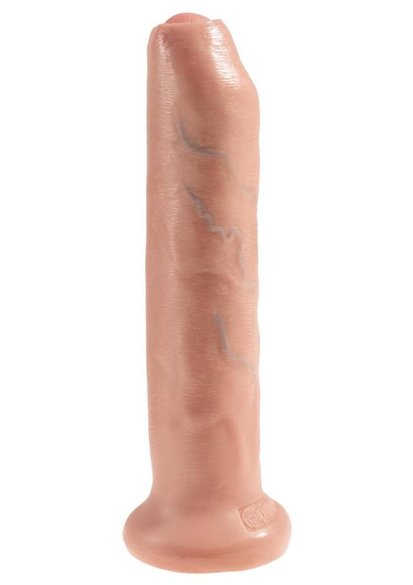 King Cock Uncut Cock Dildo 7 Inch Beige - Image 3