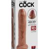 King Cock Uncut Cock Dildo 7 Inch Tan - Image 2