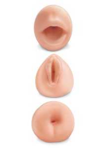 Pipedream Extreme Toyz All 3 Holes Masturbator Kit (4 Pieces) - Vanilla