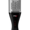 PDX Elite Rechargeable Talk Dirty Rotobator Masturbator - Pussy - Clear/Black