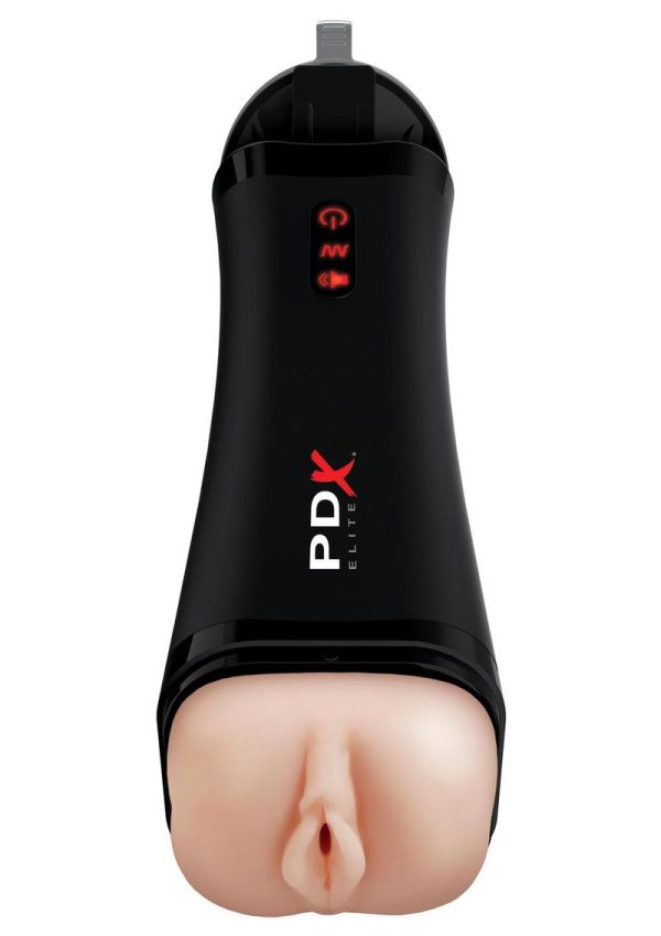 PDX Elite Talk-Back Super Stroker USB Rechargeable Interactive Masturbator Flesh - Image 3