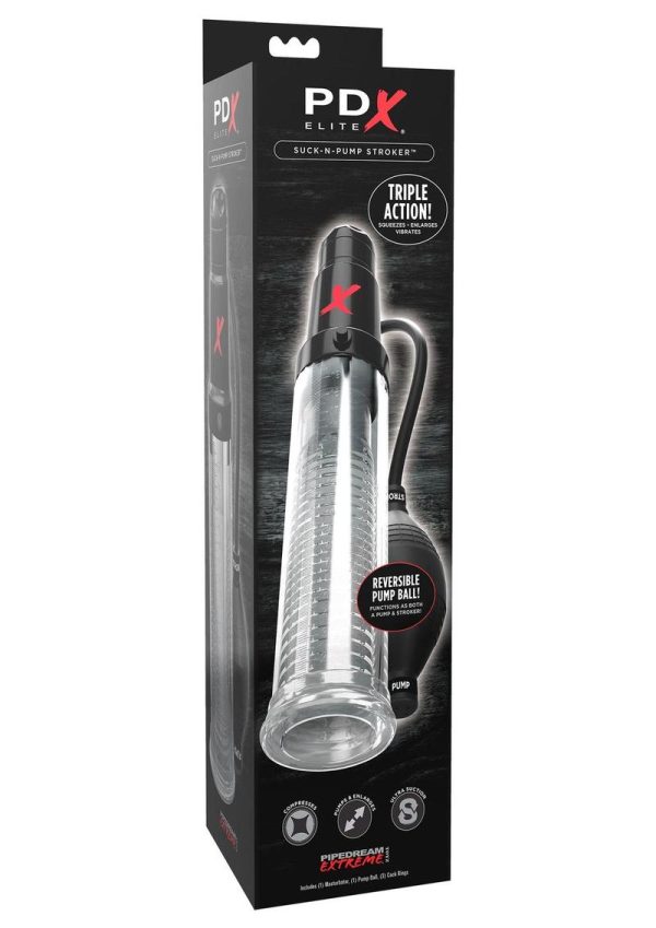 PDX Elite Suck-N-Pump Stroker Triple Action Pump - Image 2