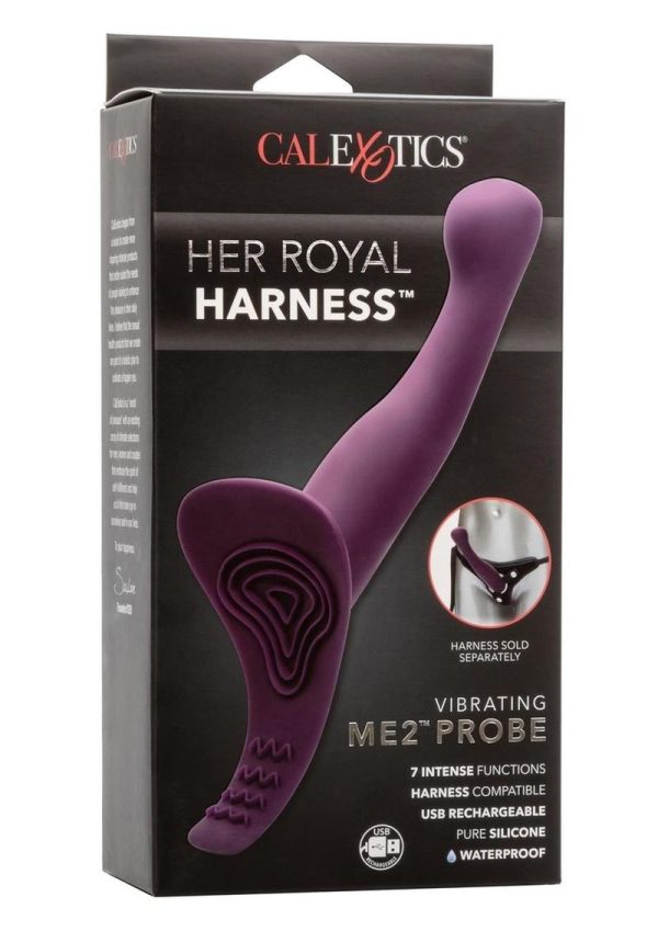 Calexotics Me2 Vibrating Silicone Probe Strap On Waterproof Purple - Image 2