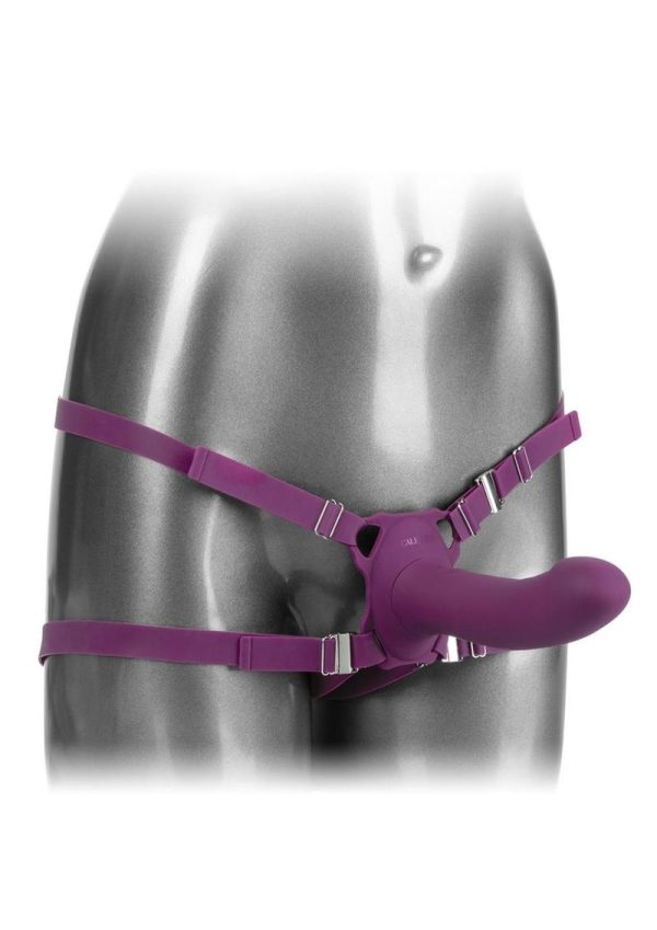 Calexotics Me2 Rumble Silicone Strap On Massager Waterproof Purple - Image 4