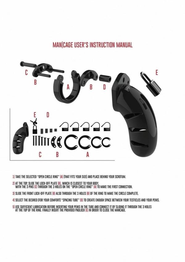 Man Cage By Shots Chastity 02 Black 3.5 Inch - Image 4