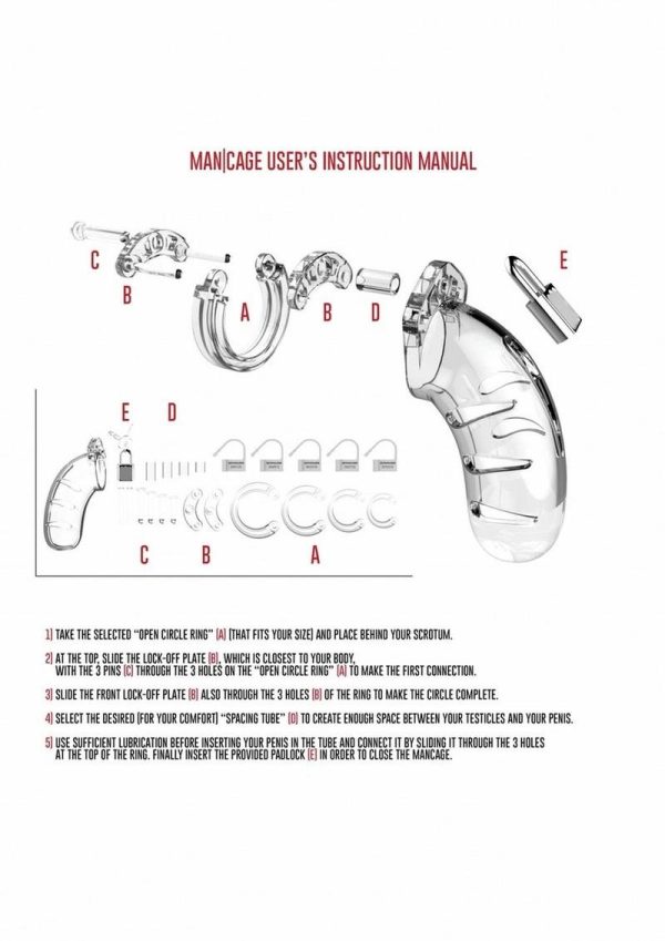 Man Cage By Shots Chastity 05 Clear 5.5 Inch - Image 4