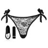 Nu Sensuelle Pleasure Panty Vibe Rechargeable Silicone with Bullet and Remote Control - Black
