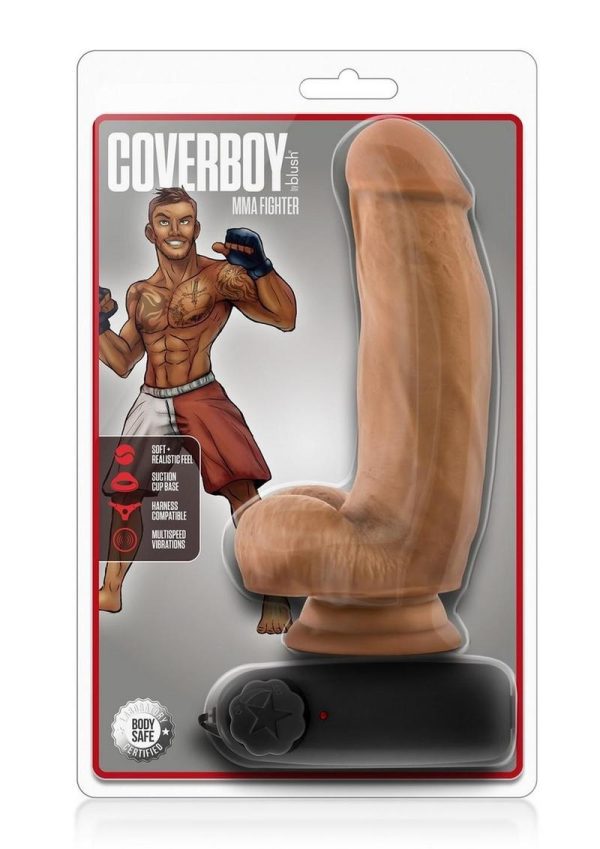 Loverboy MMA Fighter Realistic Vibrating Cock Mocha 7 Inches - Image 2