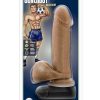 Loverboy Soccer Realistic Vibrating Cock Mocha 8 Inches - Image 2