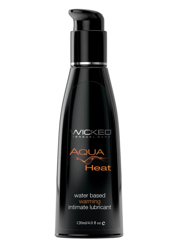 Wicked Aqua Heat Water Based Warming Intimate Lubricant 4 Ounce Pump