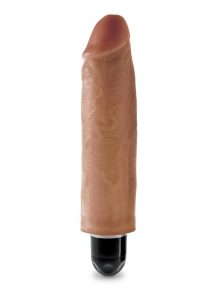 King Cock Vibrating Stiffy Dildo 6in - Caramel