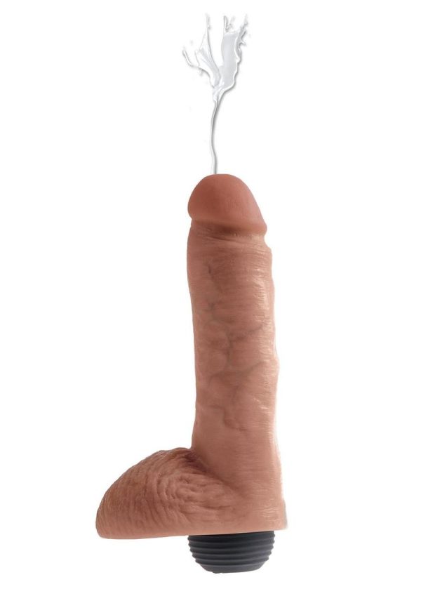 King Cock Squirting Cock With Balls Kits Flesh 8 Inches - Image 3