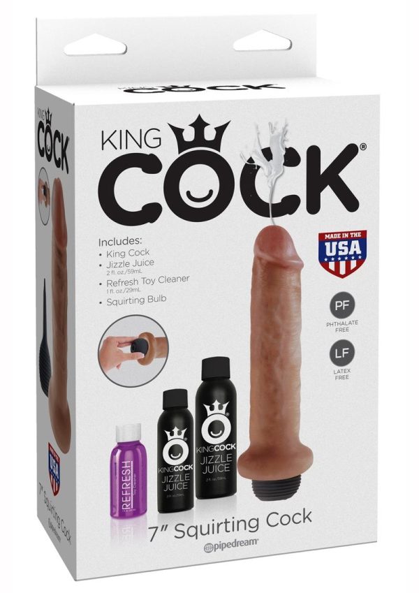 King Cock Squirting Cock Kits Tan 7 Inches - Image 2