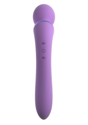 Fantasy For Her Duo Wand Massage-Her Silicone Rechargeable Waterproof - Purple
