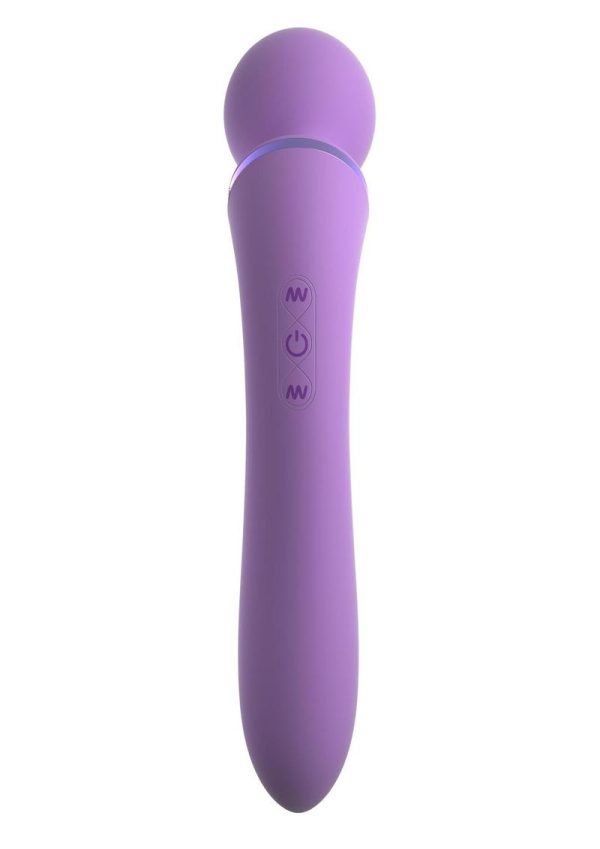 Fantasy For Her Duo Wand Massage-Her Silicone Rechargeable Waterproof - Purple