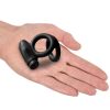 Sir Richard`s Control Rechargeable Vibrating Silicone Cock and Ball Cock Ring - Black