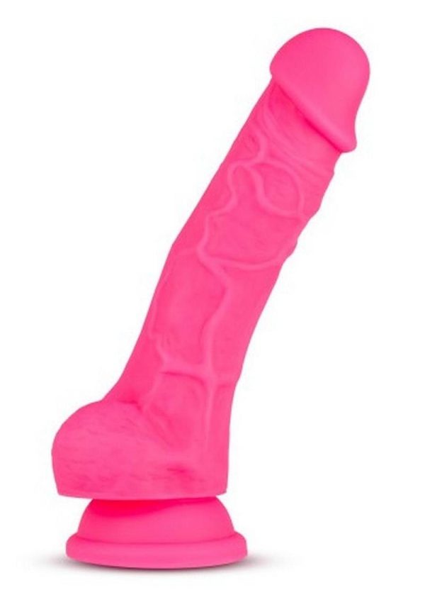 Neo Dual Density Realistic Cock With Balls Pink 7.5 Inch - Image 4