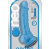 Neo Dual Density Realistic Cock With Balls Blue 7.5 Inch - Image 2