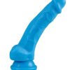 Neo Dual Density Realistic Cock With Balls Blue 7.5 Inch - Image 4