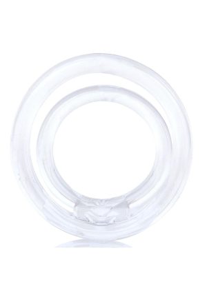 RingO 2 Stretchy Cock Ring with Testicle Sling - Clear