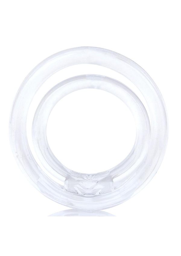 RingO 2 Stretchy Cock Ring with Testicle Sling - Clear