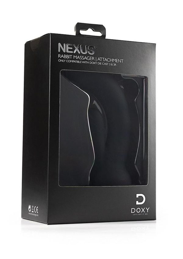 Doxy Rabbit Massager Attachment Silicone Black - Image 2