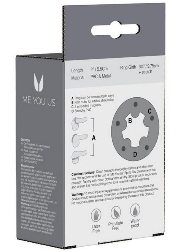 Linx Magnetic Cock Ring Waterproof Black - Image 4