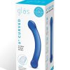 Glass Curved Glass G-Spot Dildo Blue 6 Inches - Image 2
