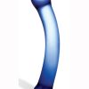Glas Curved G-Spot Glass Dildo 6in - Blue