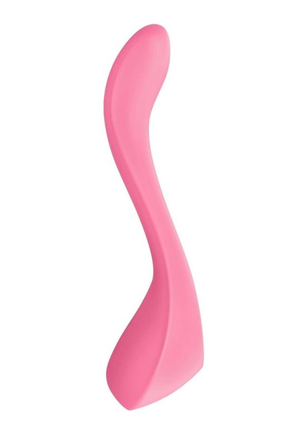 Satisfyer Partner Multifun 2 Silicone Singles Or Partner Vibrator USB Rechargeable Waterproof Pink - Image 3