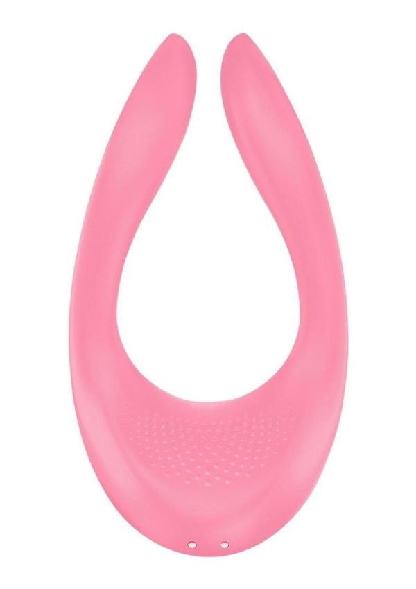 Satisfyer Partner Multifun 2 Silicone Singles Or Partner Vibrator USB Rechargeable Waterproof Pink - Image 4