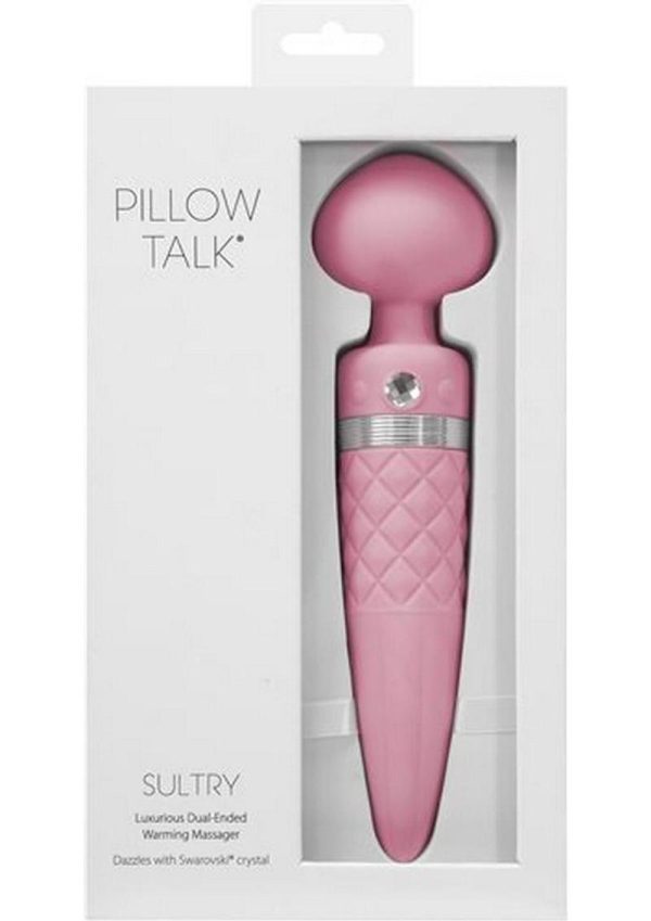 Pillow Talk Sultry Dual Ended Warming Massager Wand Pink - Image 2