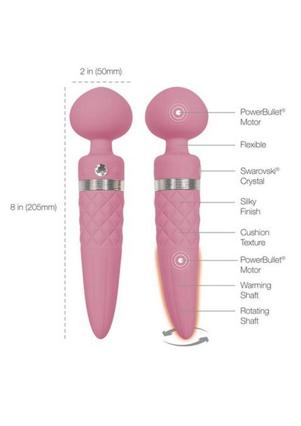 Pillow Talk Sultry Dual Ended Warming Massager Wand Pink - Image 4