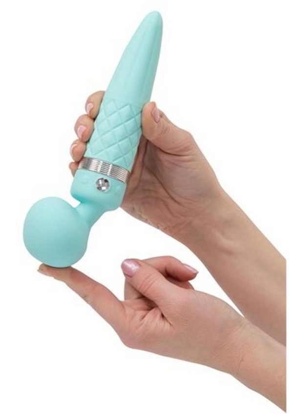 Pillow Talk Sultry Dual Ended Warming Massager Wand Teal - Image 3