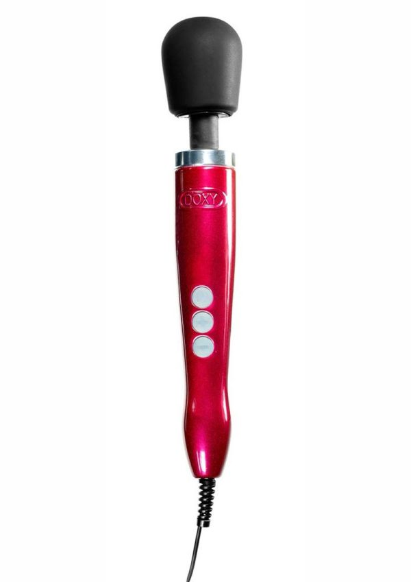 Doxy Die Cast Wand Metal Plug-In Vibrating Body Massager - Red