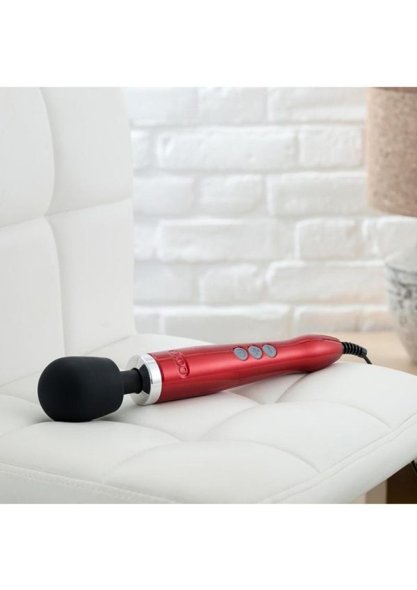 DOXY Die Cast Plug-In Vibrating Wand Body Massager Metal Red - Image 4