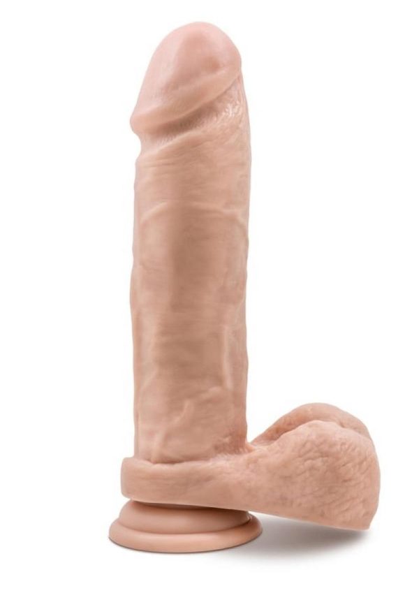 Au Naturel Realistic Dildo With Balls Suction Base Flesh 9.5 Inches - Image 3