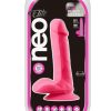 Neo Elite Dual Dense Realistic Cock With Balls Suction Base Pink 6 Inch - Image 2