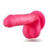 Neo Elite Dual Dense Realistic Cock With Balls Suction Base Pink 6 Inch - Image 3