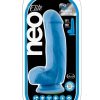 Neo Elite Dual Dense Realistic Cock With Balls Suction Base Blue 7.5 inch - Image 2