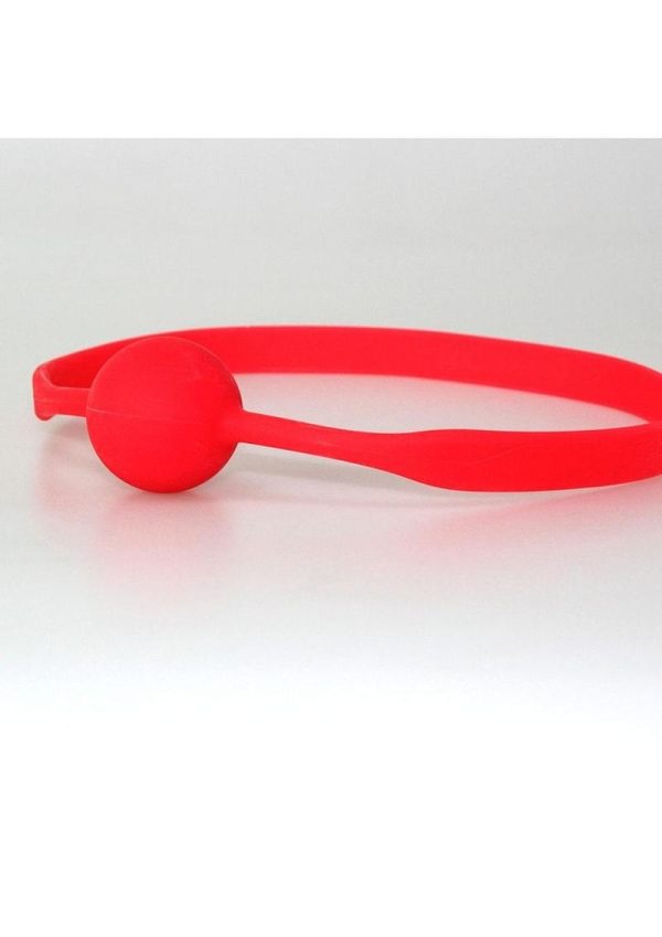 Quickie Gag Silicone Ball Gag Bondage Red - Image 3