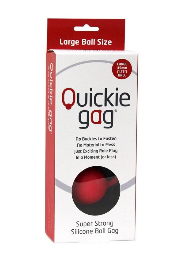 Quickie Gag Silicone Ball Gag Bondage Red - Image 2