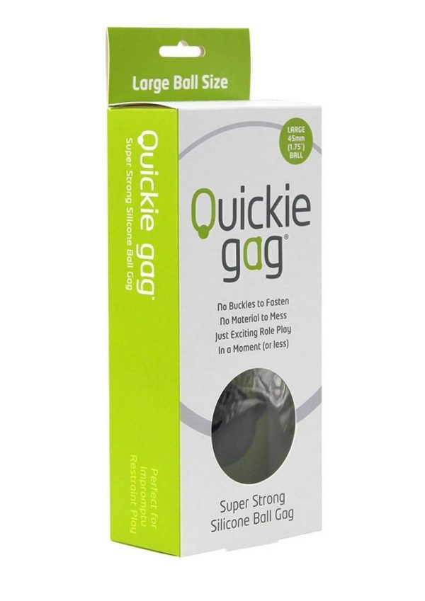 Quickie Gag Silicone Ball Gag Bondage Black - Image 2